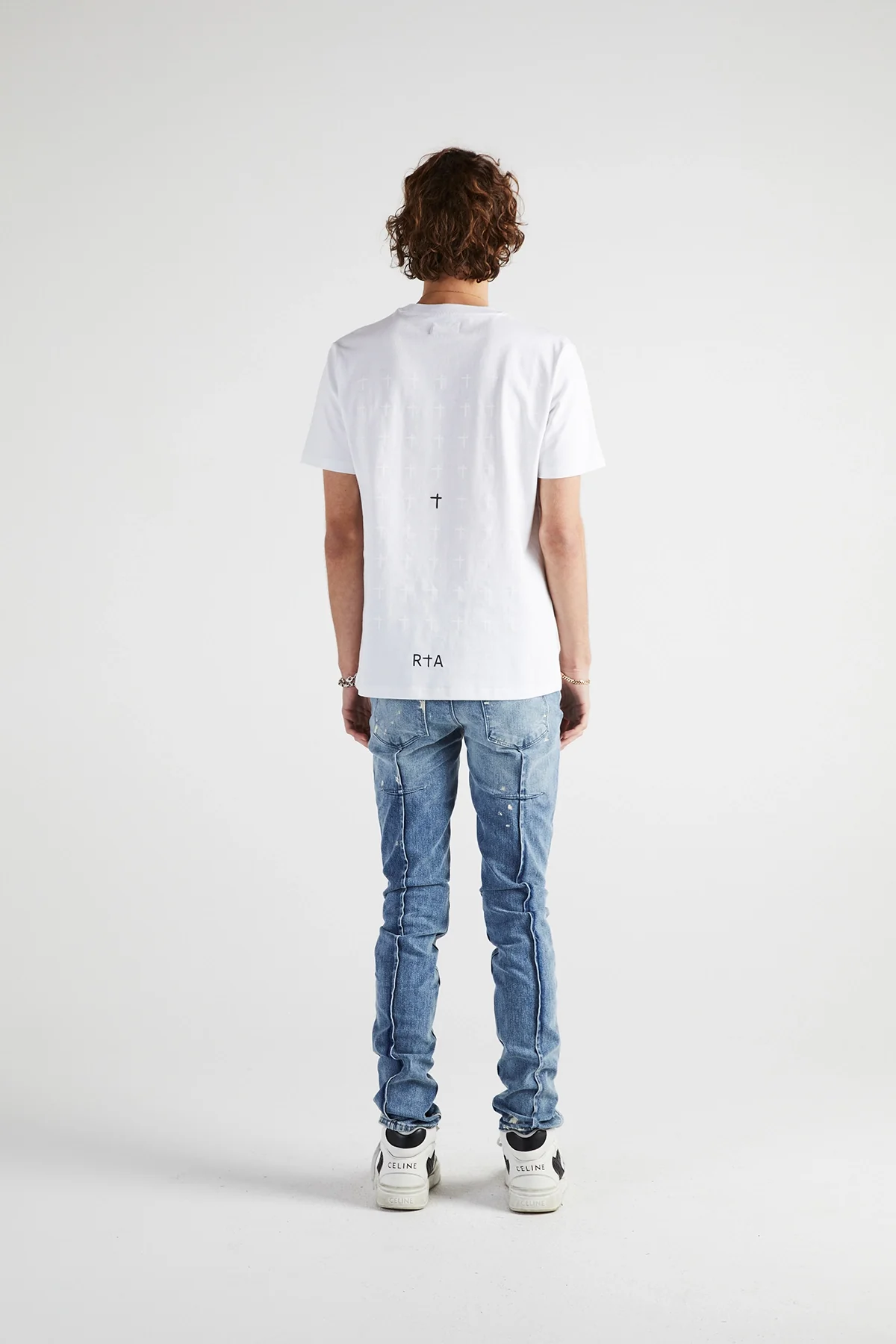CLAYTON SKINNY JEAN | DISTRESSED WHITE PAINT