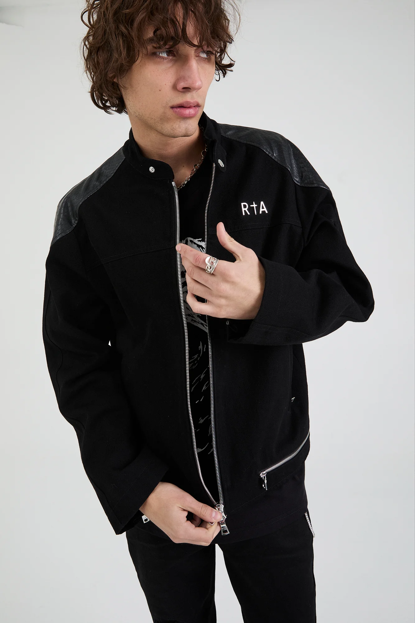 BAXTER DENIM JACKET | BLACK SNAKE