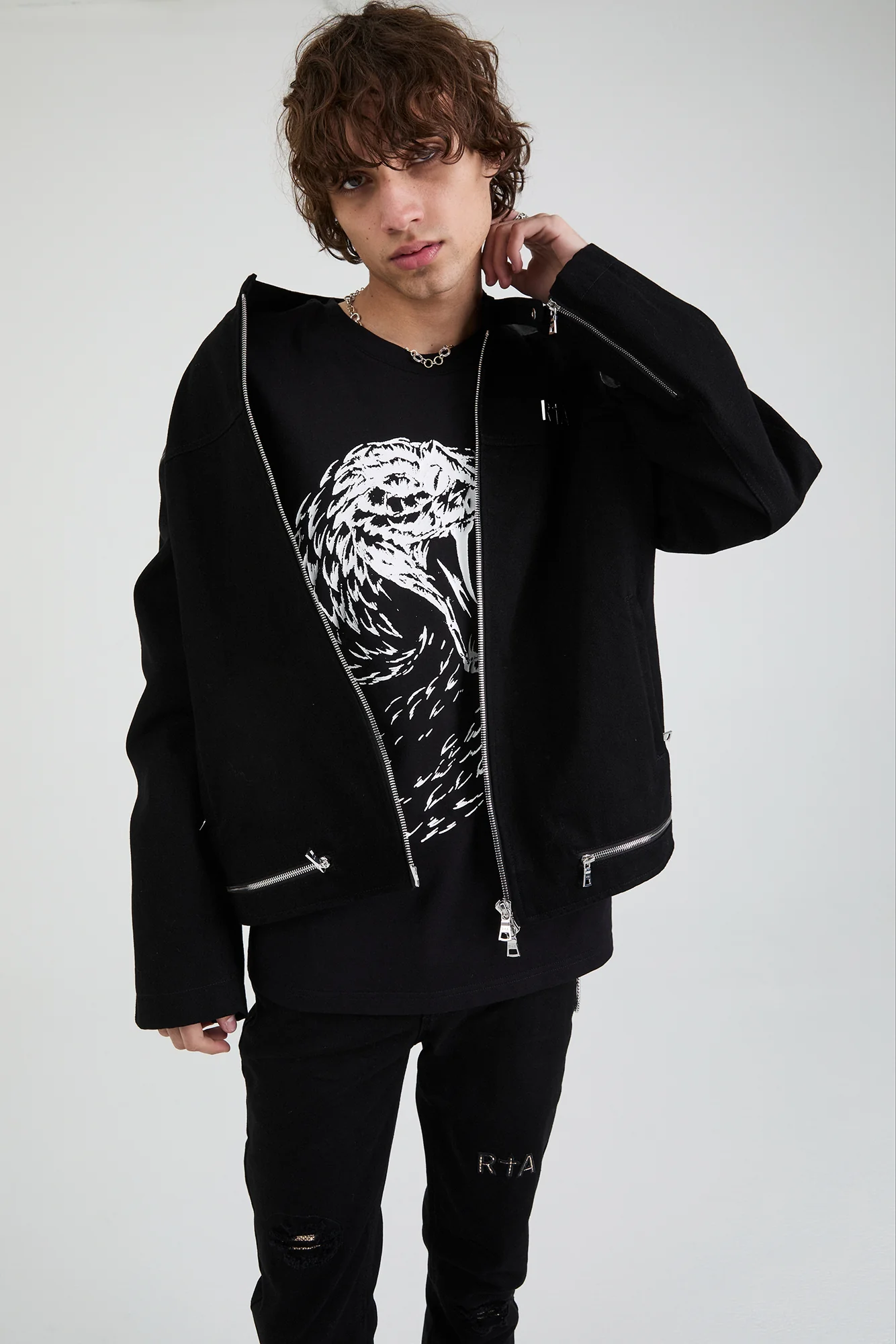 BAXTER DENIM JACKET | BLACK SNAKE