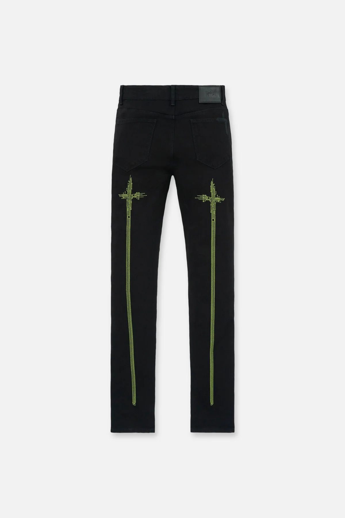BRYANT SKINNY JEAN | BLACK GREEN DIGITAL CROSS