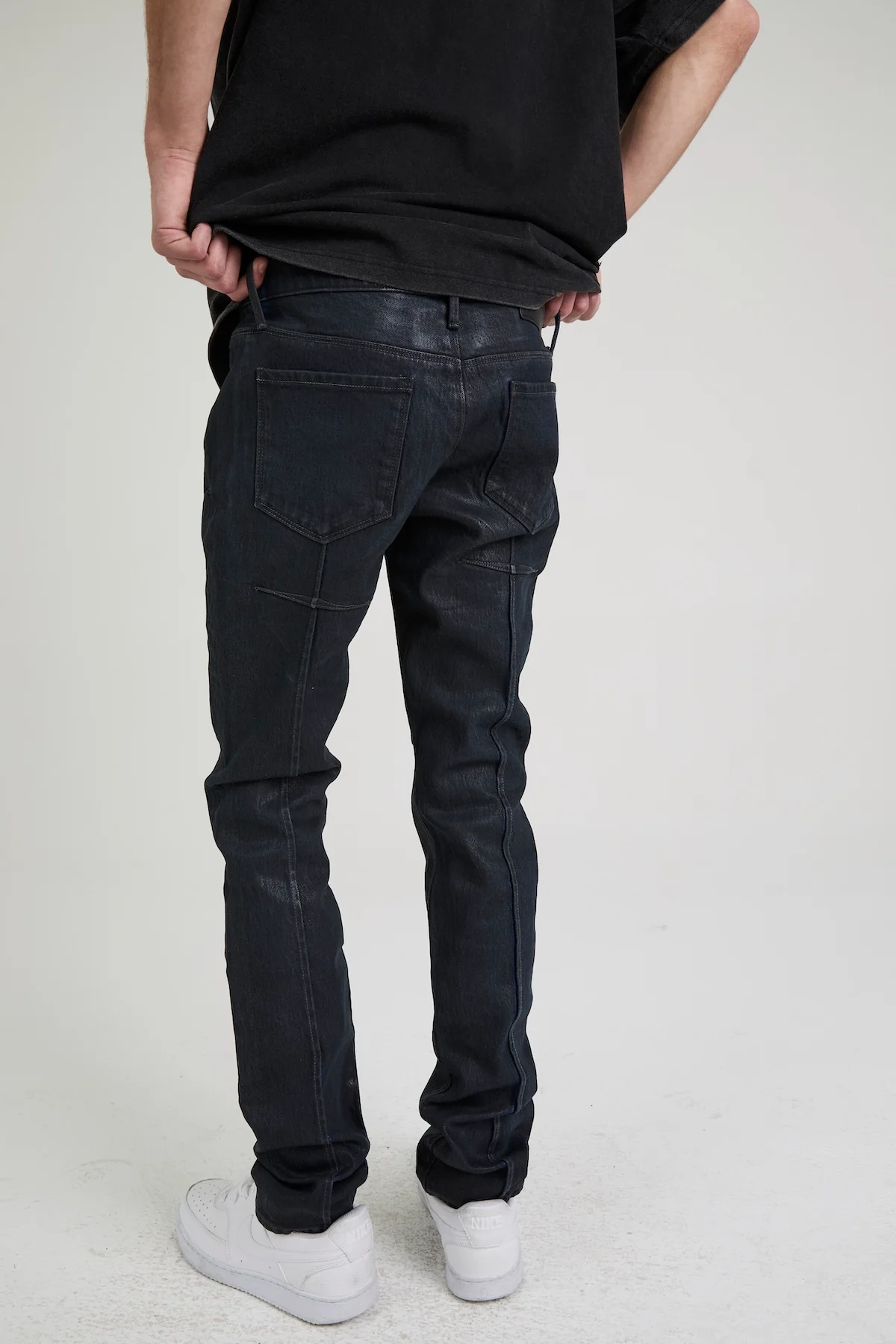 CLAYTON SKINNY JEAN | DARK BLUE WAXED