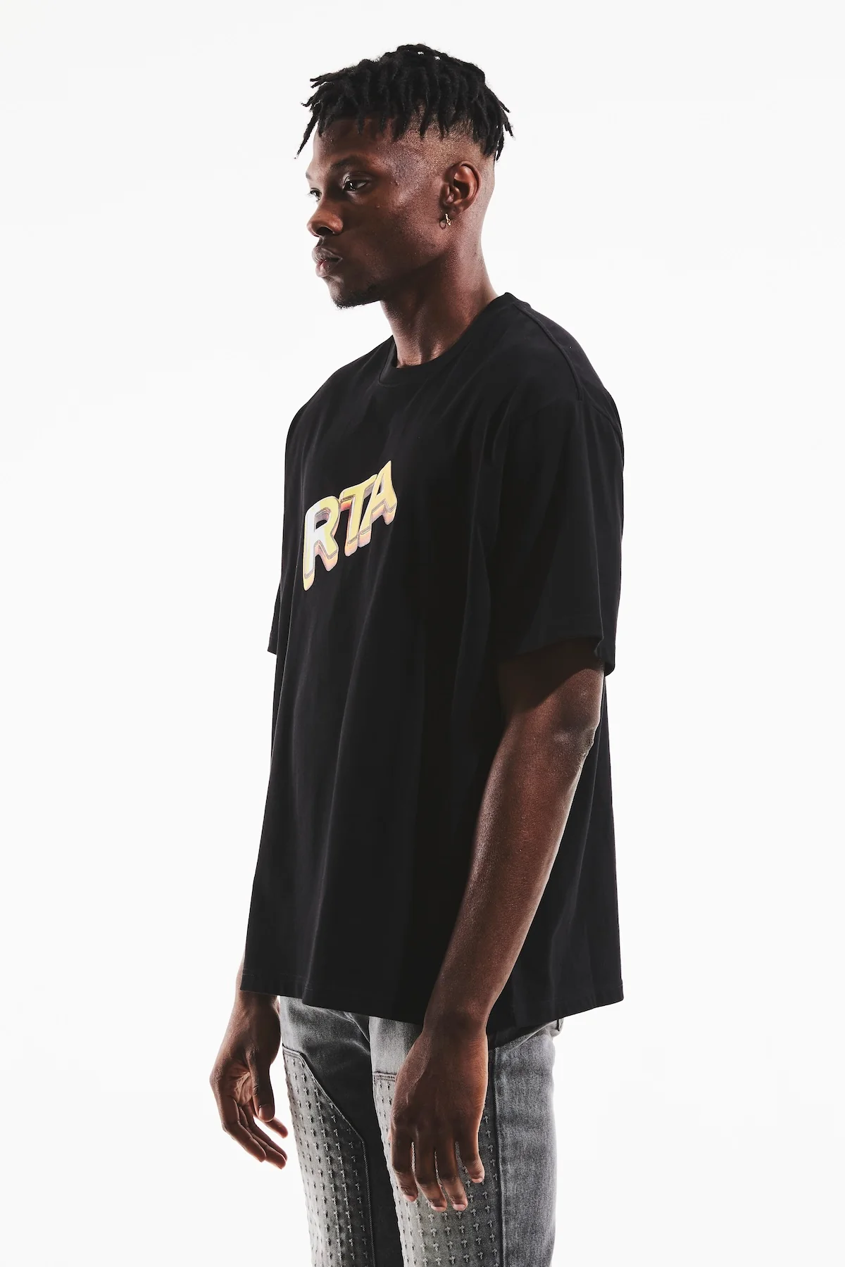 COLIN OVERSIZED SHORT SLEEVE TEE | BLACK CASH ONLY