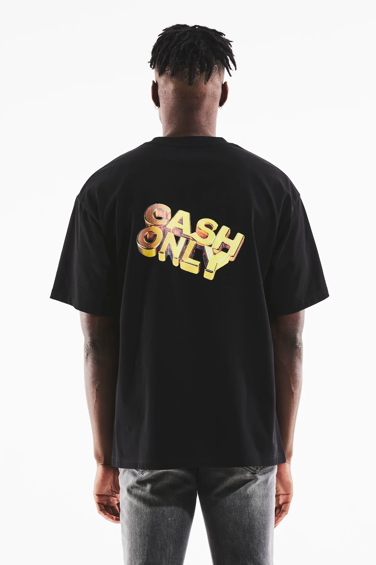 COLIN OVERSIZED SHORT SLEEVE TEE | BLACK CASH ONLY