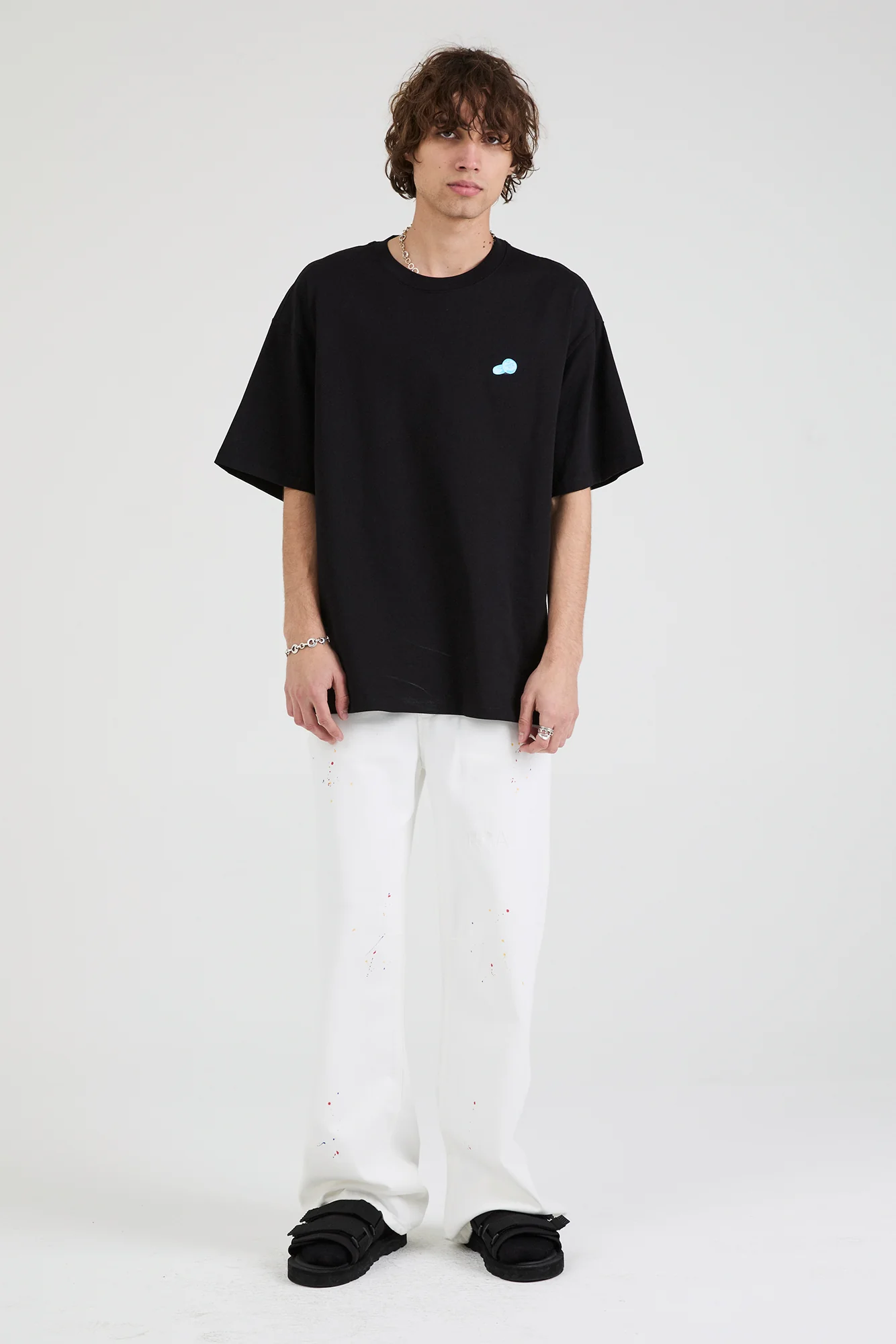 COLIN OVERSIZED SHORT SLEEVE TEE | BLACK CONTRABAND