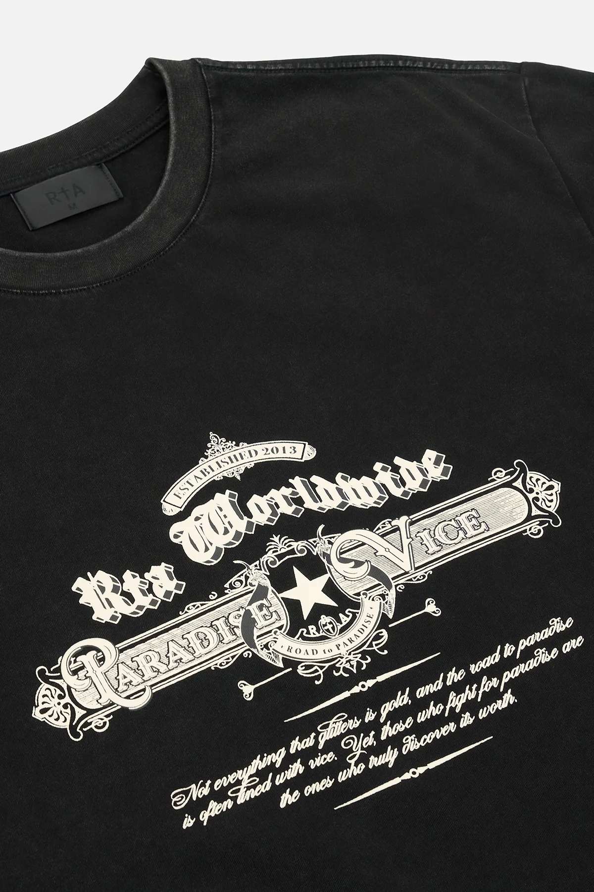 COLIN OVERSIZED SHORT SLEEVE TEE | BLACK RETRO PARADISE