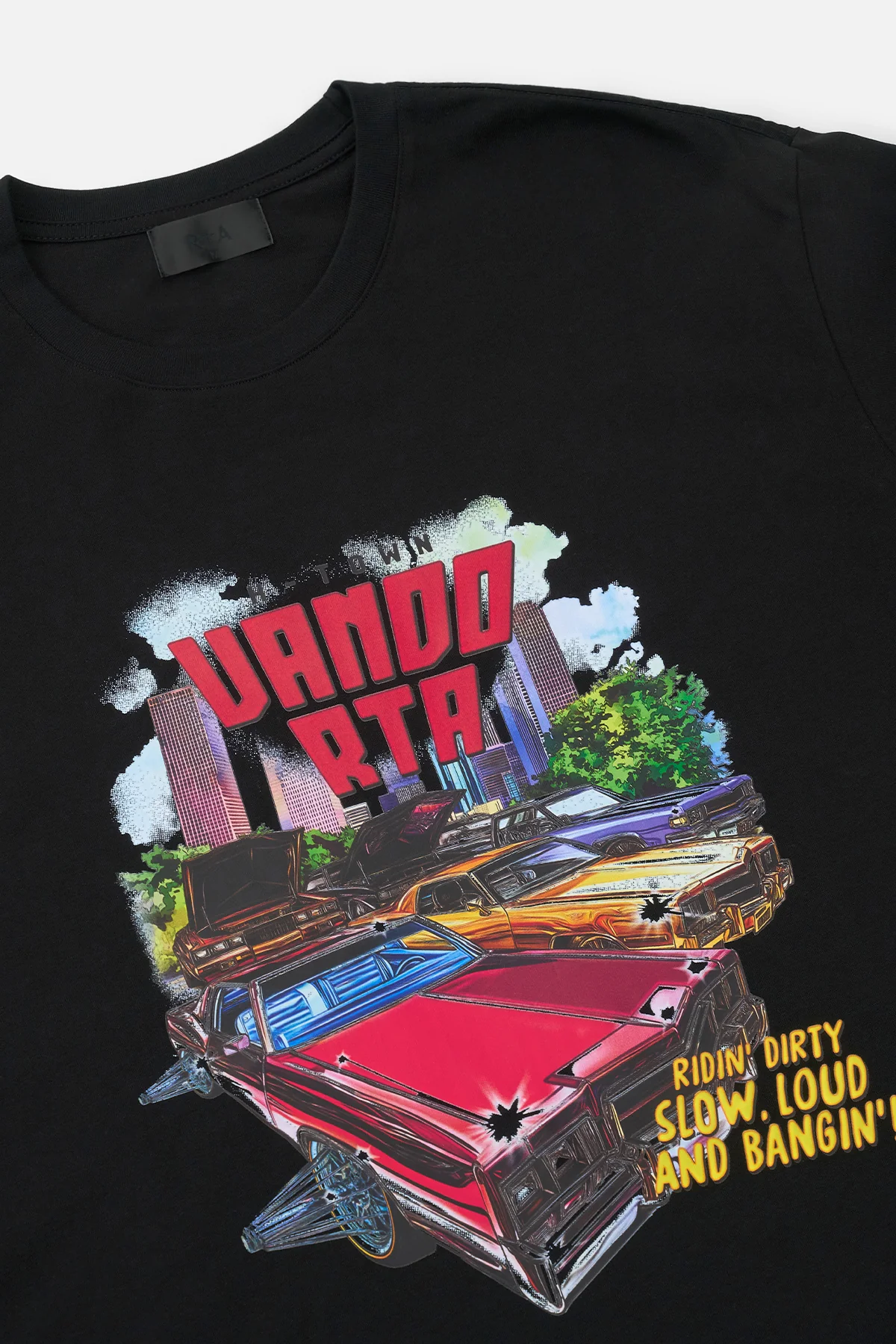 COLIN OVERSIZED SHORT SLEEVE TEE | BLACK SLAB CARS