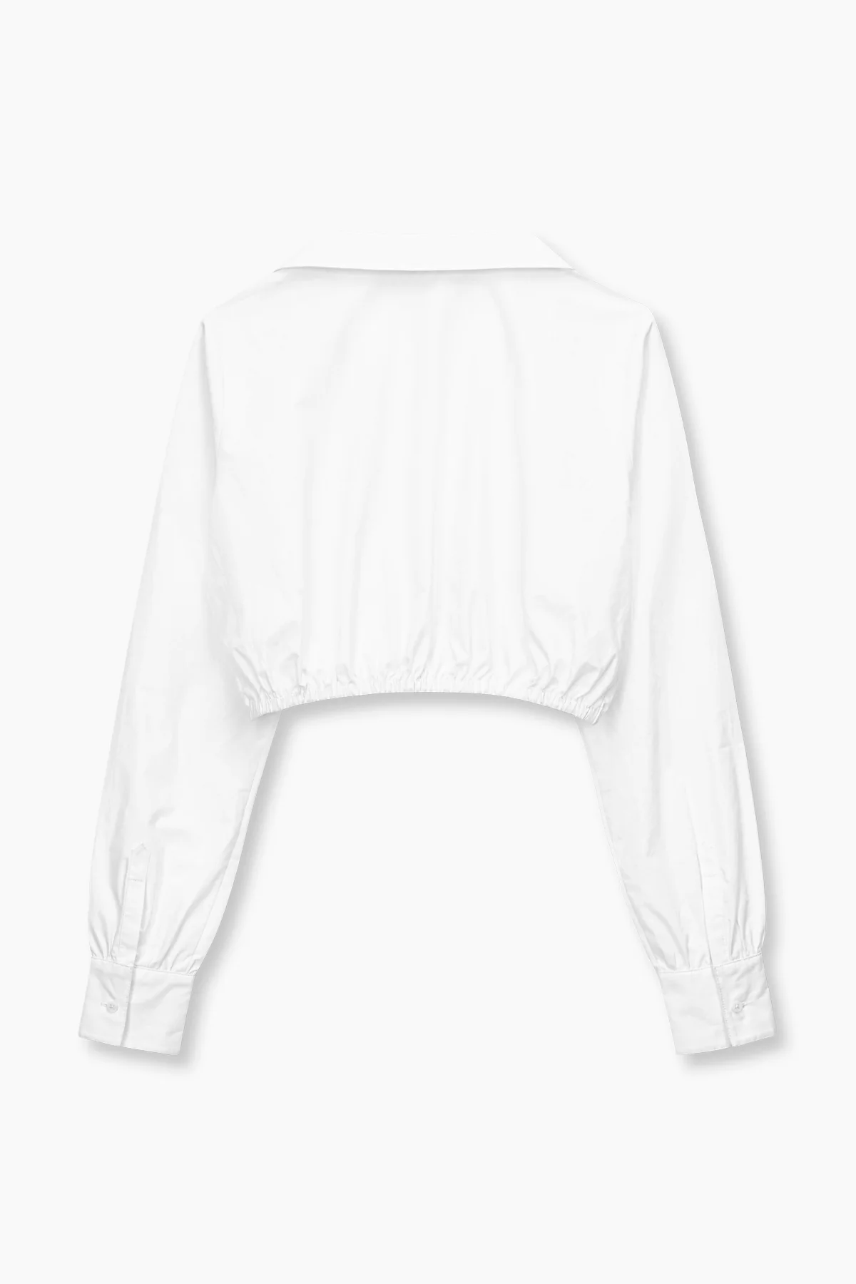 CROPPED POPLIN SHIRT | WHITE