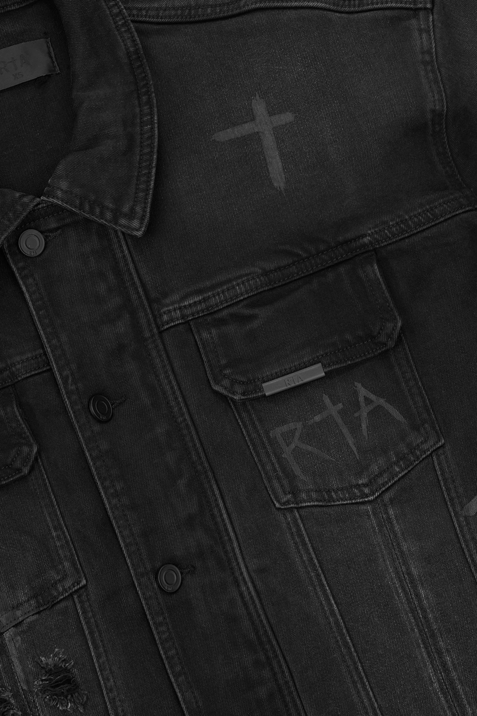 DANNY DENIM JACKET | CHARCOAL DISTRESSED