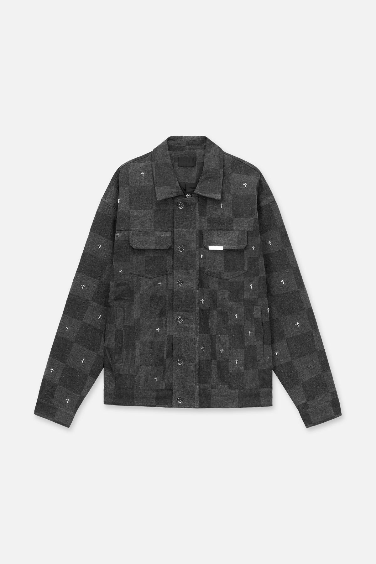 DANNY DENIM JACKET | GREY CROSS CHECKER