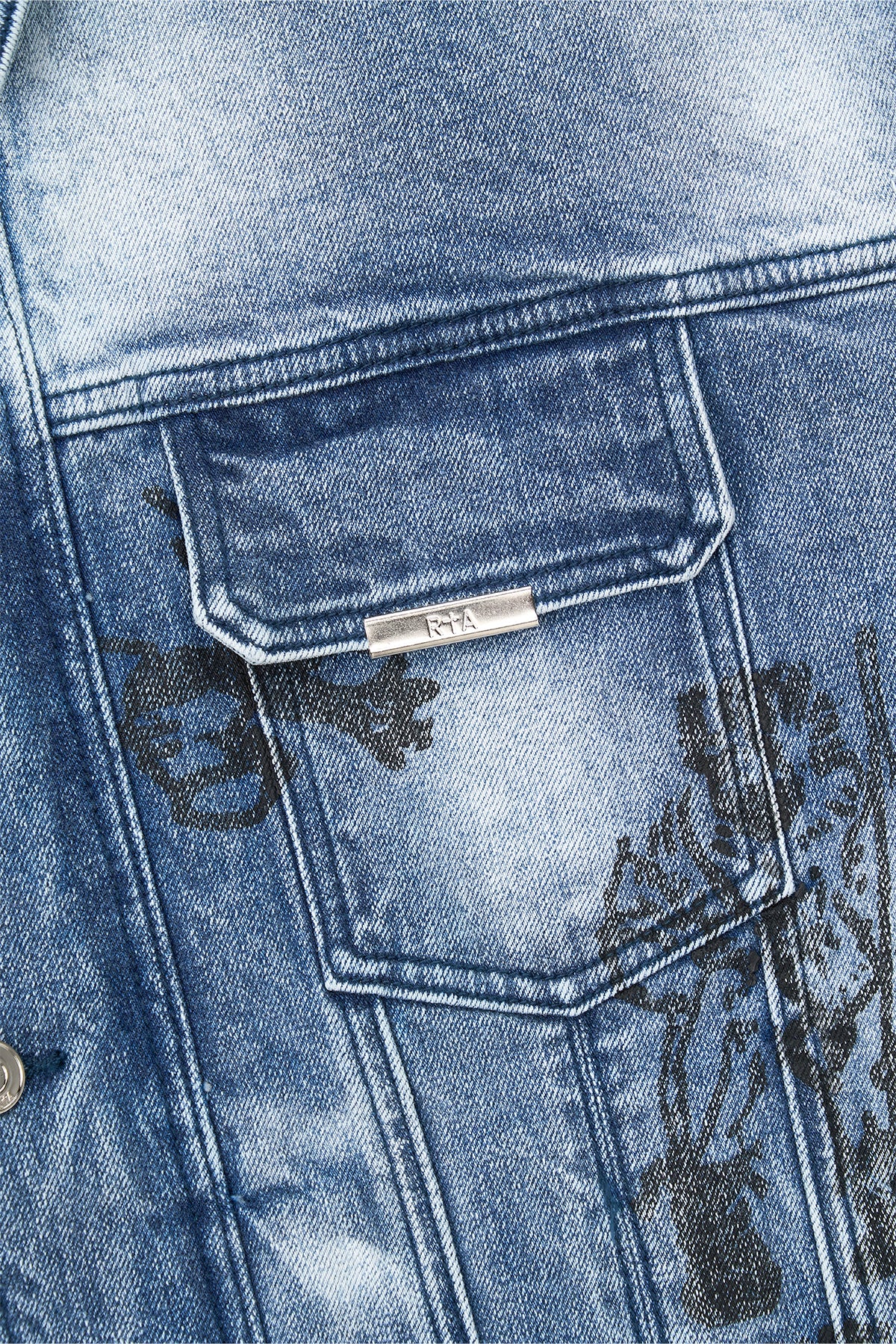 DANNY DENIM JACKET | LIGHT WASH SCRIBBLE
