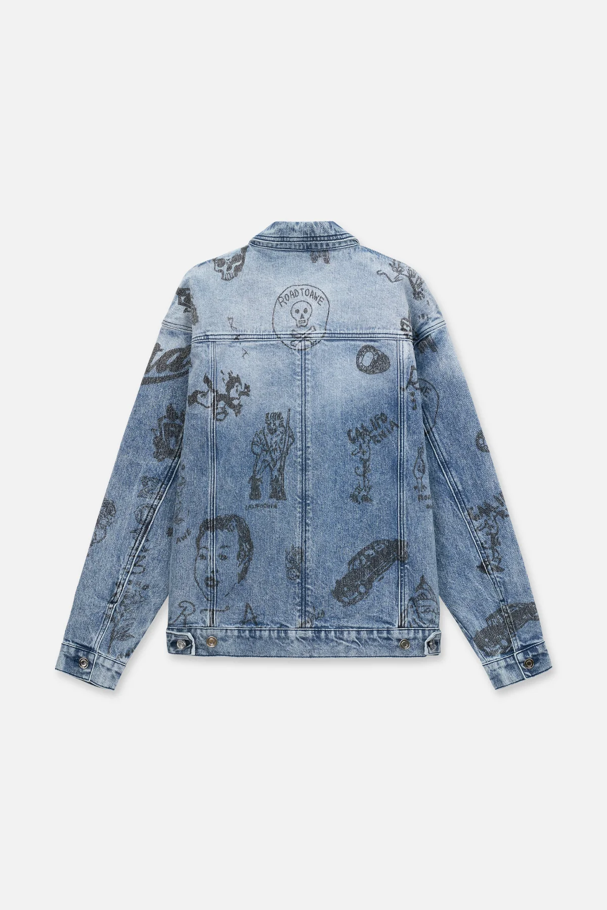 DANNY DENIM JACKET | LIGHT WASH SCRIBBLE