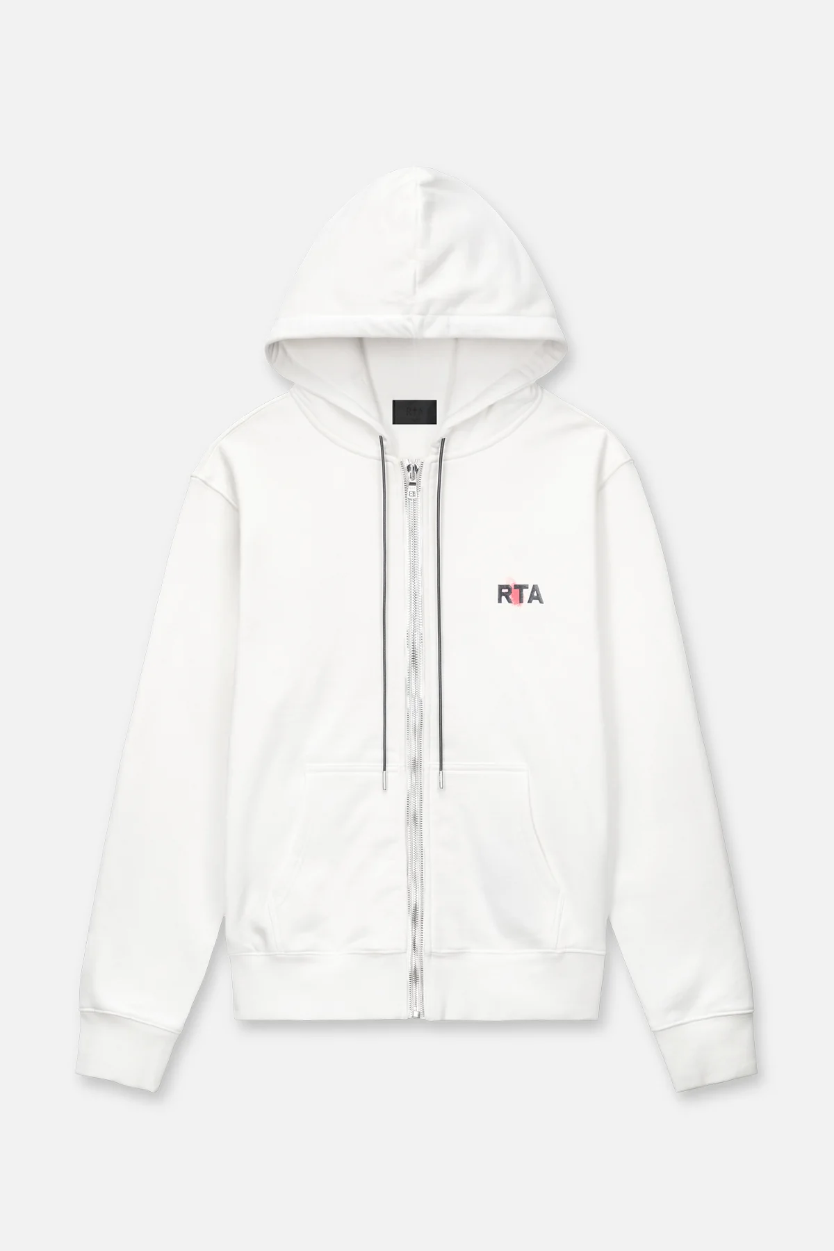 FLOYD ZIP UP HOODIE | WHITE FINGERPRINT LOGO