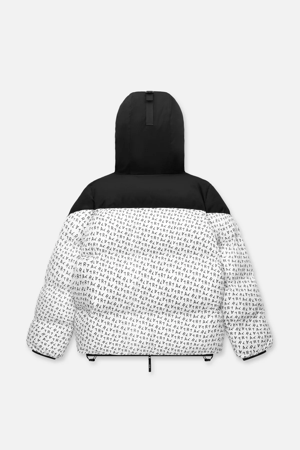 GRANT PUFFER JACKET | BLACK WHITE ALLOVER LOGO
