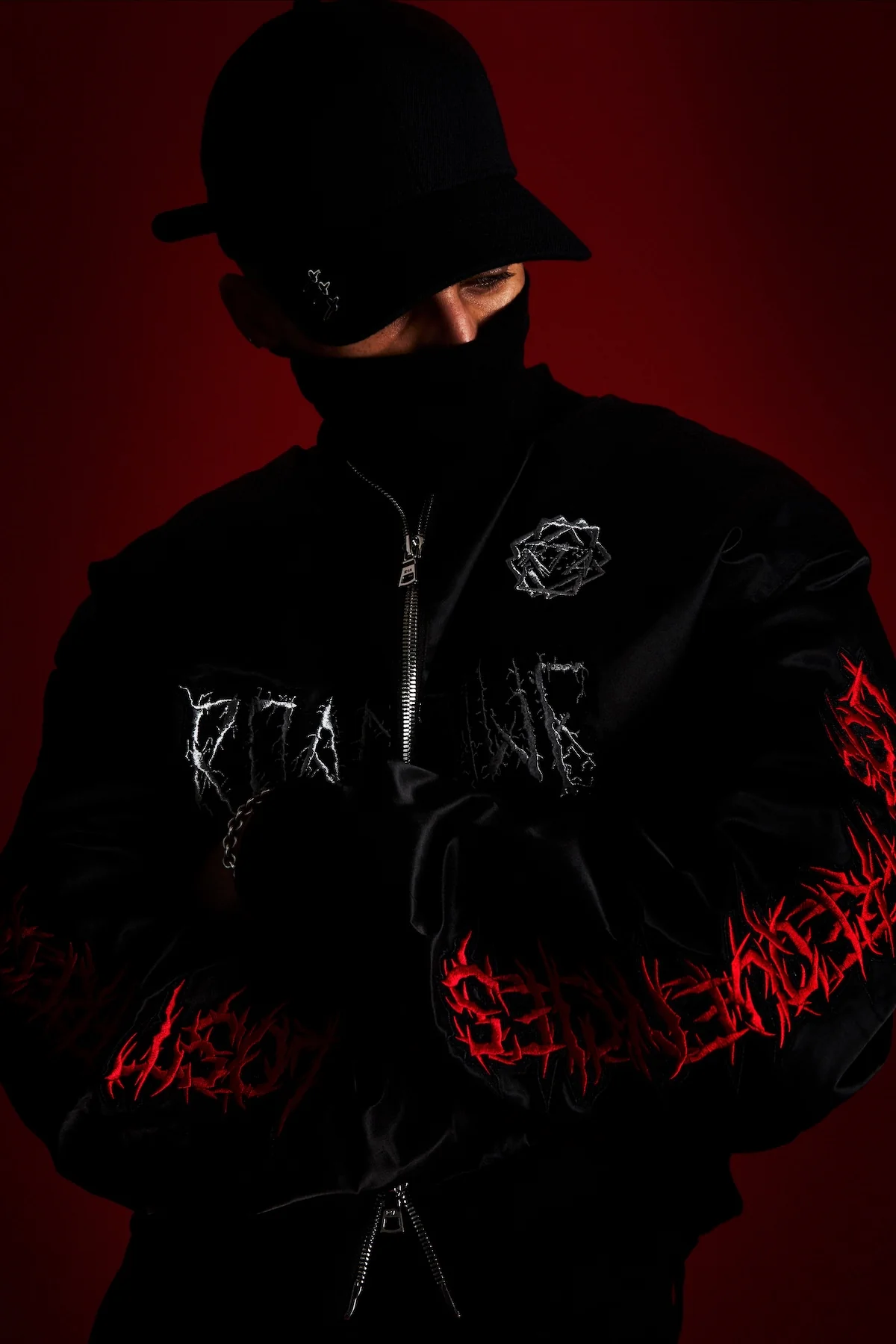 HARVARD JACKET | SHINY BLACK LOST FREQUENCIES