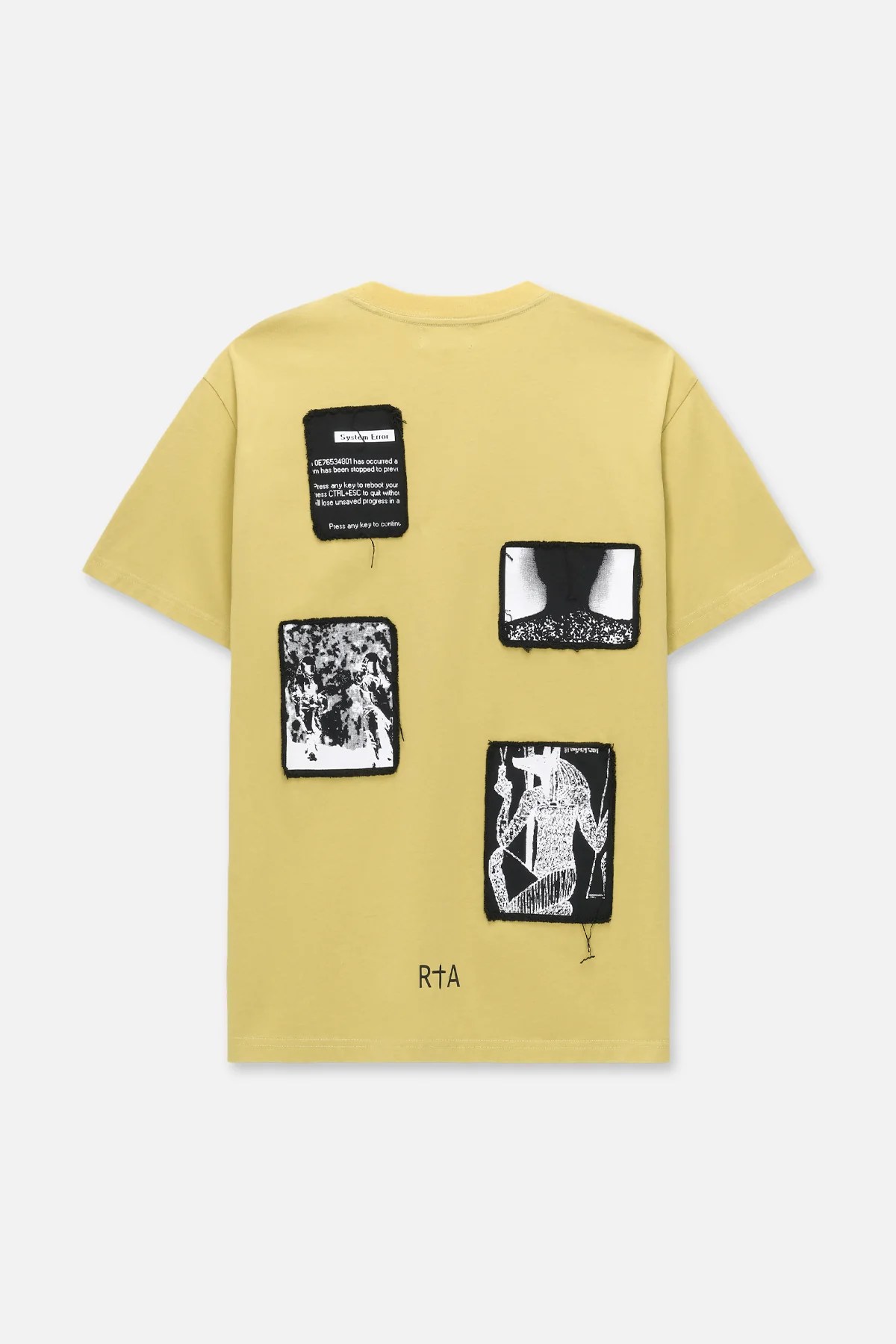 COLIN OVERSIZED SHORT SLEEVE TEE | SAGE YELLOW DIGITAL PATCH