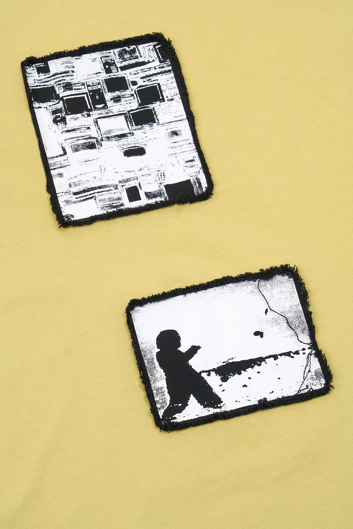 COLIN OVERSIZED SHORT SLEEVE TEE | SAGE YELLOW DIGITAL PATCH