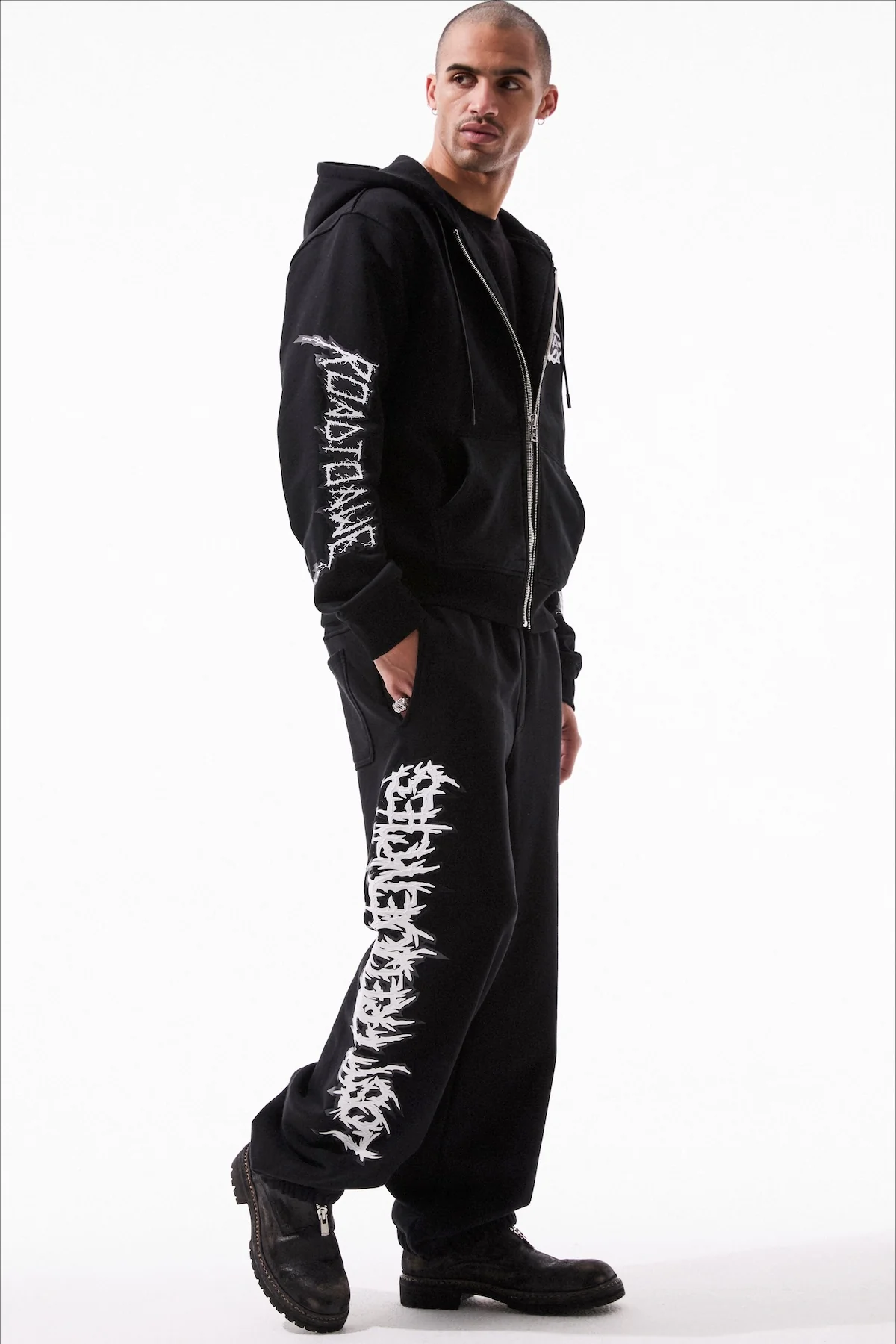 RAFA OVERSIZED SWEATPANT | BLACK CYBER LOST FREQUENCIES