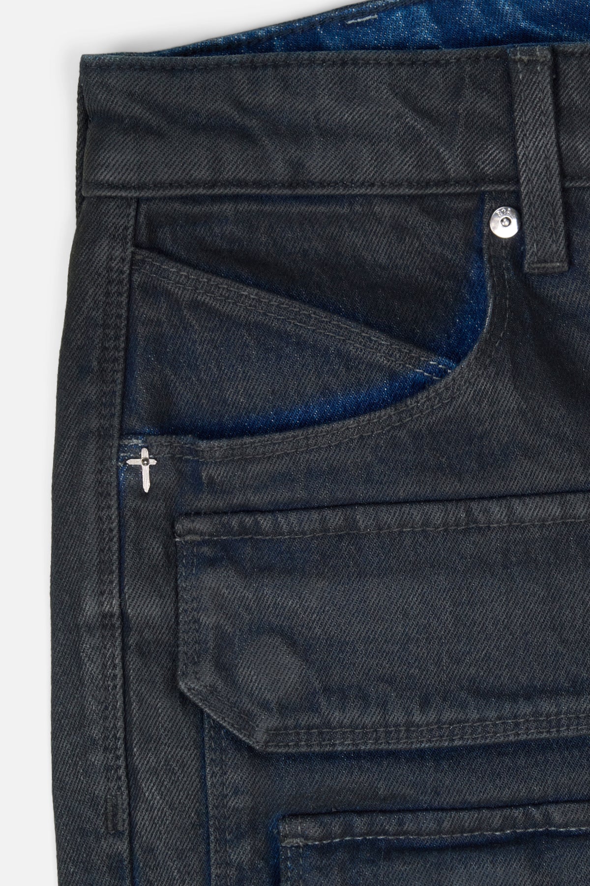 ROMAN CARGO JEAN | DARK BLUE WAXED