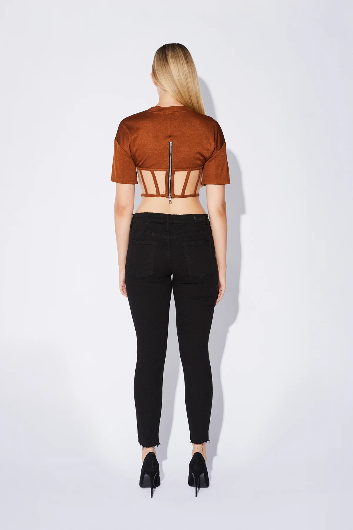 SHORT SLEEVE CORSET TOP