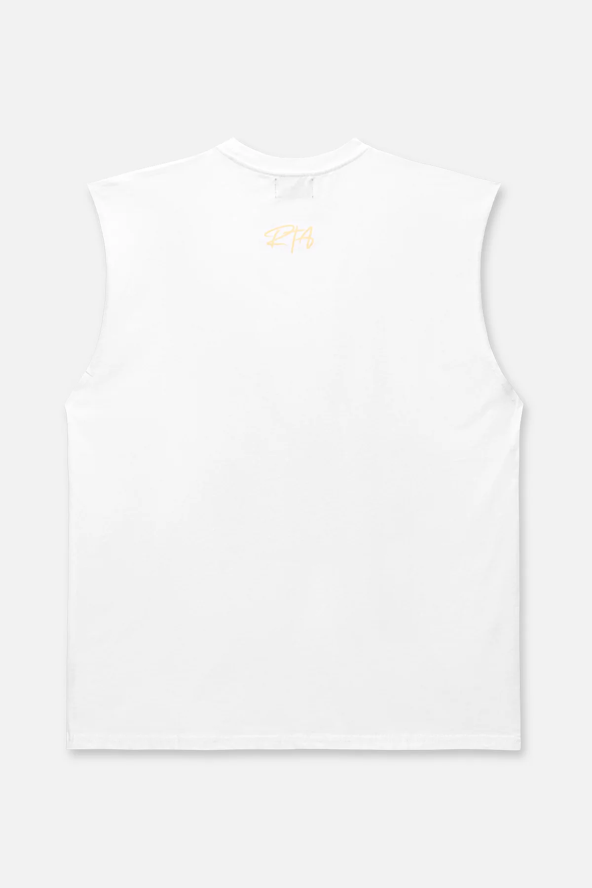 TERRY MUSCLE TEE | WHITE CAR DRIFT