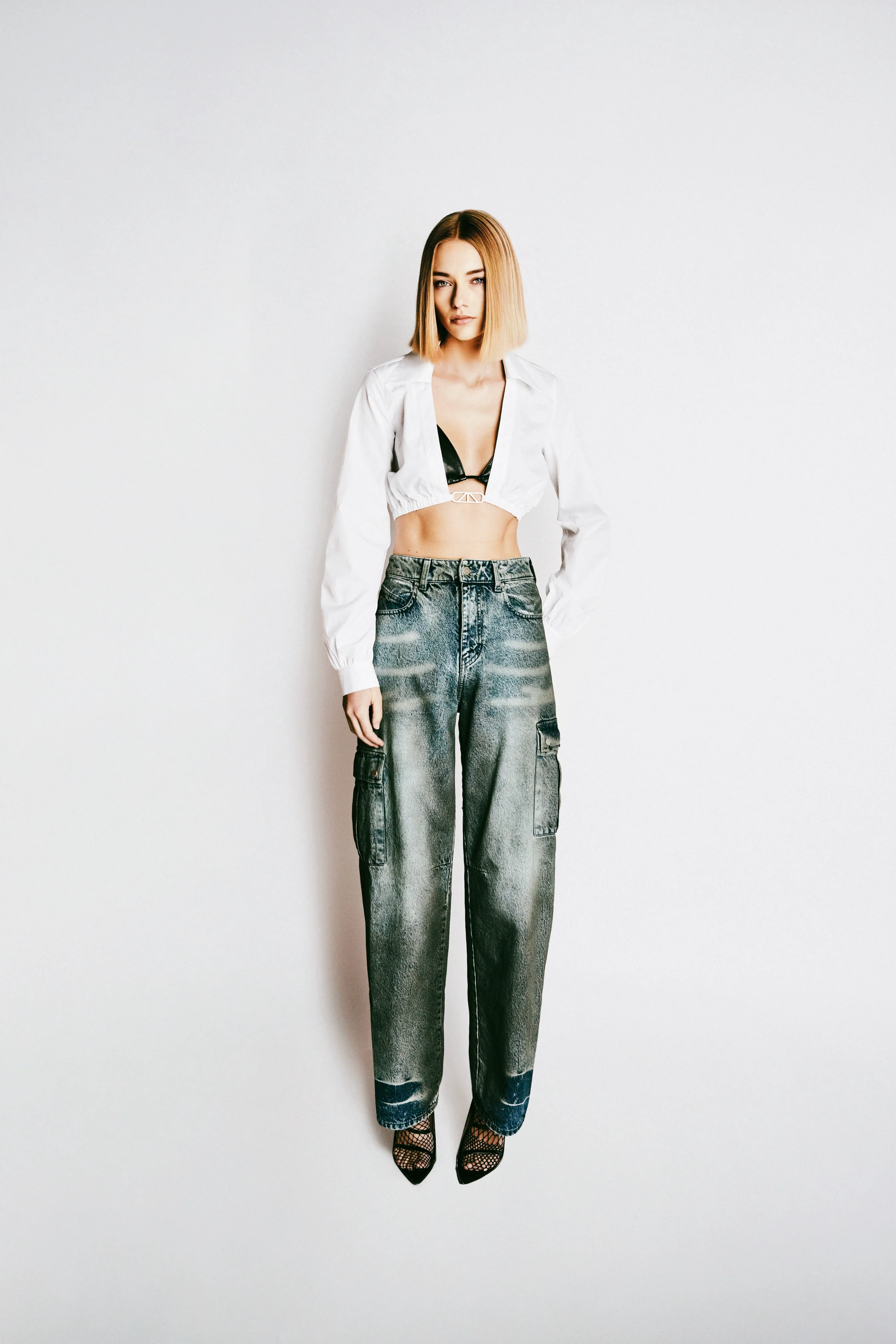 WIDE LEG CARGO JEAN